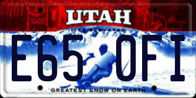 UT license plate E650FI