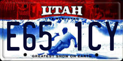 UT license plate E651CY