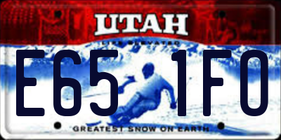 UT license plate E651FO