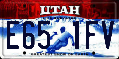 UT license plate E651FV