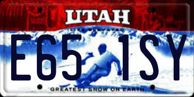 UT license plate E651SY