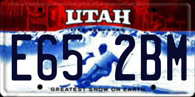 UT license plate E652BM