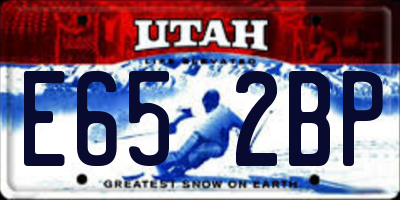 UT license plate E652BP