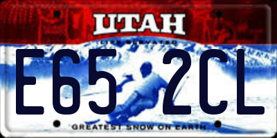UT license plate E652CL