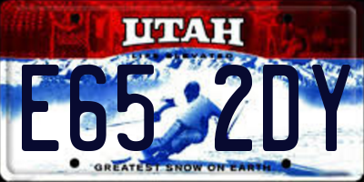 UT license plate E652DY