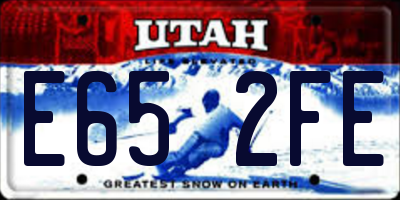 UT license plate E652FE