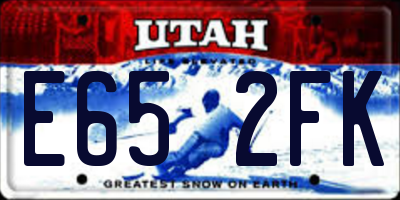 UT license plate E652FK