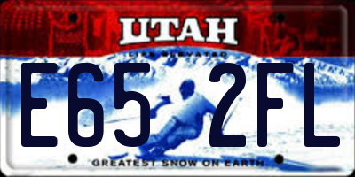 UT license plate E652FL