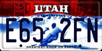 UT license plate E652FN