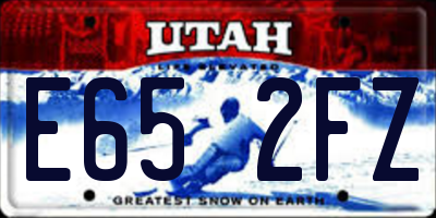 UT license plate E652FZ