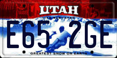 UT license plate E652GE