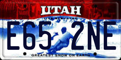 UT license plate E652NE