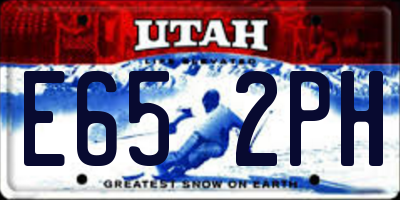 UT license plate E652PH