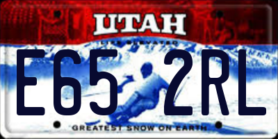 UT license plate E652RL