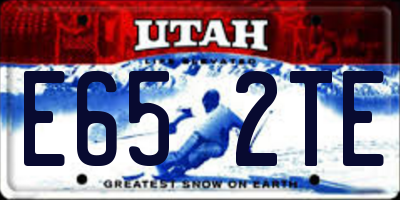 UT license plate E652TE