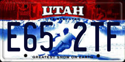 UT license plate E652TF