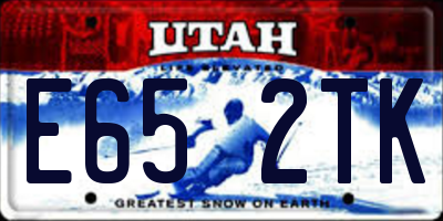 UT license plate E652TK