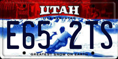 UT license plate E652TS