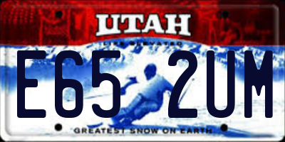 UT license plate E652UM