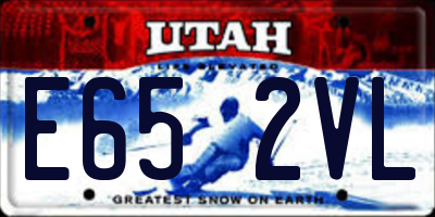 UT license plate E652VL