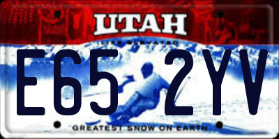 UT license plate E652YV