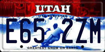 UT license plate E652ZM