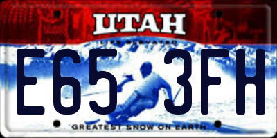 UT license plate E653FH