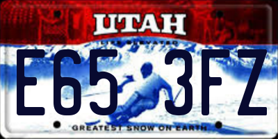 UT license plate E653FZ