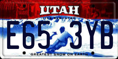 UT license plate E653YB
