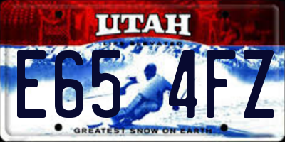 UT license plate E654FZ