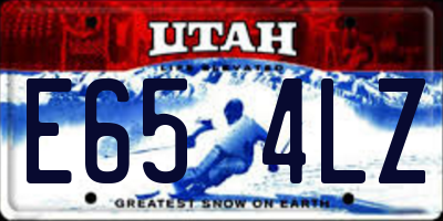 UT license plate E654LZ