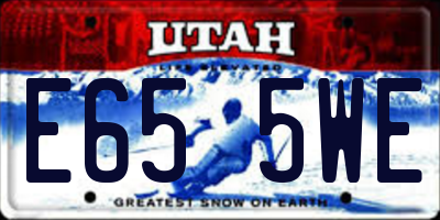 UT license plate E655WE