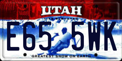 UT license plate E655WK