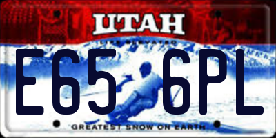 UT license plate E656PL
