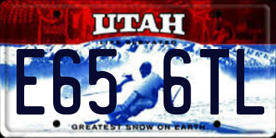 UT license plate E656TL