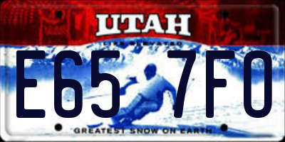 UT license plate E657FO