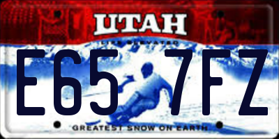 UT license plate E657FZ