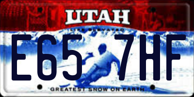 UT license plate E657HF