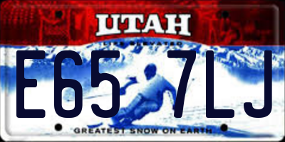 UT license plate E657LJ
