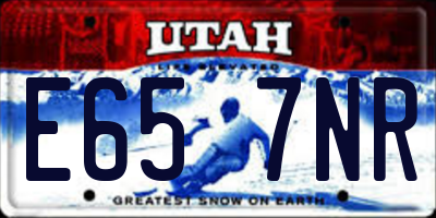 UT license plate E657NR