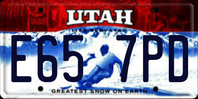 UT license plate E657PD