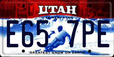 UT license plate E657PE