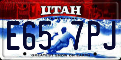 UT license plate E657PJ