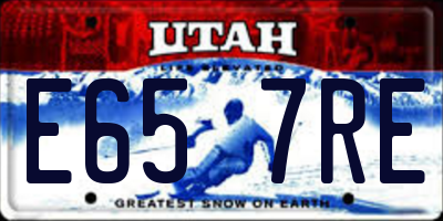 UT license plate E657RE
