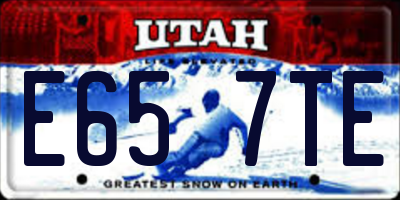 UT license plate E657TE
