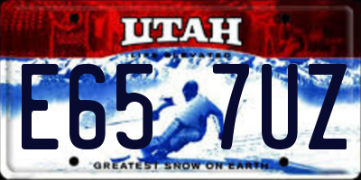 UT license plate E657UZ