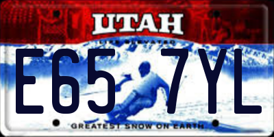 UT license plate E657YL