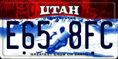 UT license plate E658FC