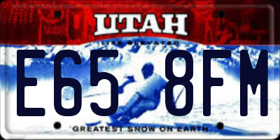UT license plate E658FM