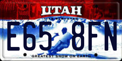 UT license plate E658FN